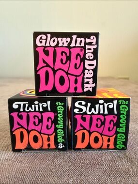 Needoh Glow In The Dark, Swirl &
Twirl | Bundle Of 3